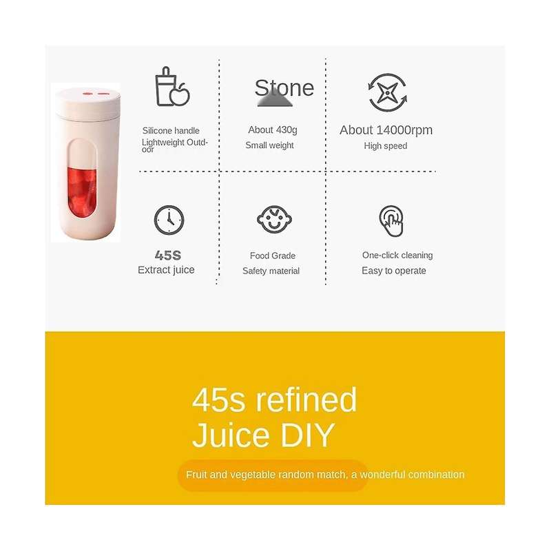Portable Electric Juicer Usb Wireless Charging Blender Mini Fruit Extractors Mixer Maker Machine 30