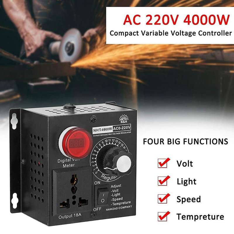 Portable Electronics Voltage Regulator Variable Speed Controller 4000W Electric Variable Speed Contr