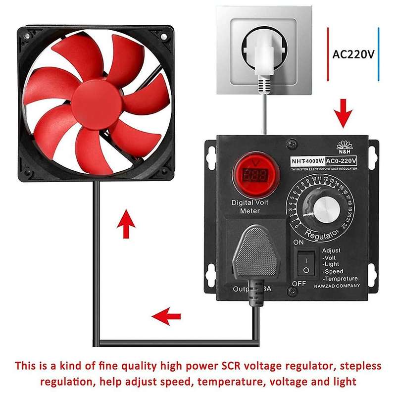Portable Electronics Voltage Regulator Variable Speed Controller 4000W Electric Variable Speed Contr