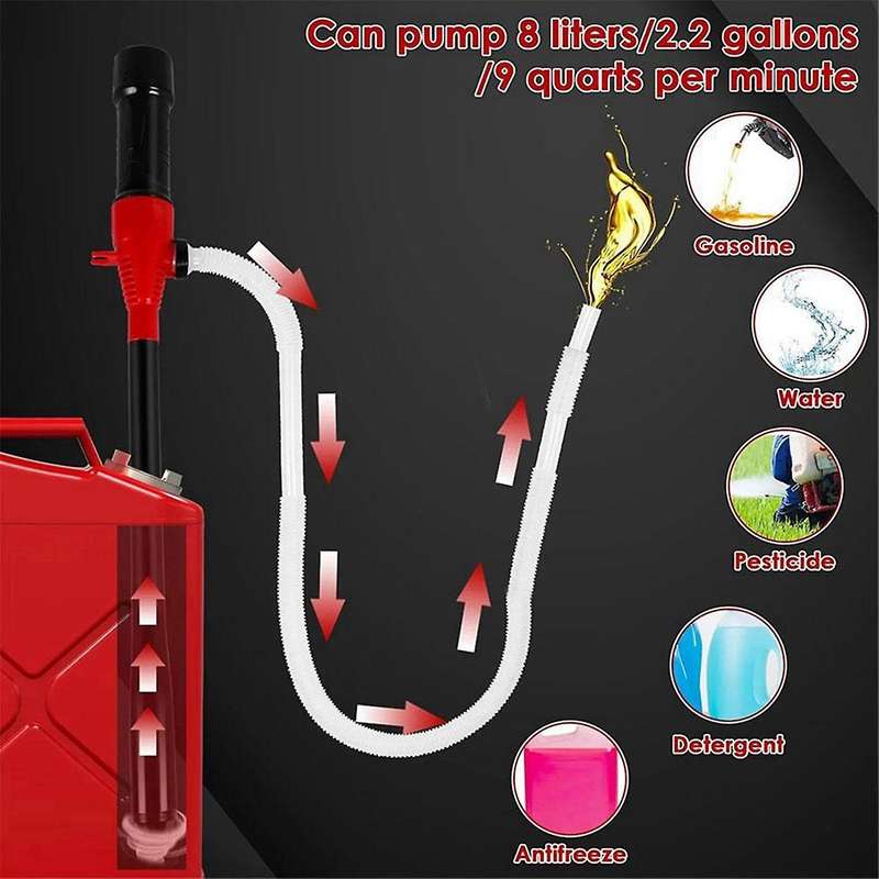 Portable Electric Suction Pump Upgrade Handheld Liquid Siphon Oil Water Fuel Battery Vehicle Powered