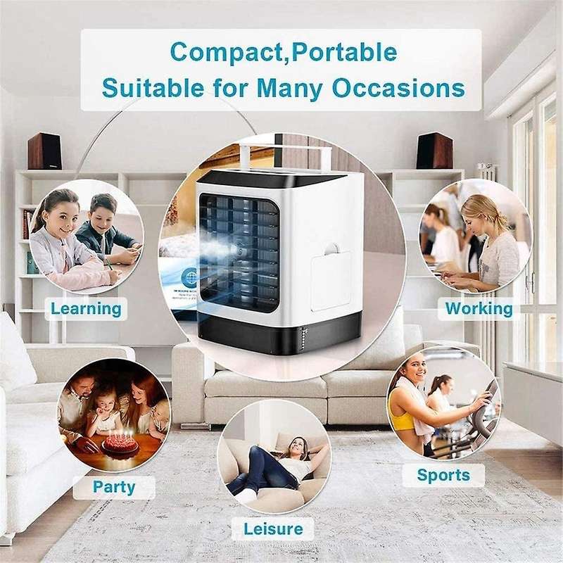 Portable Evaporative Air Cooler, Mini USB Air Conditioner, 4 in 1 Small Personal Space Air Condition