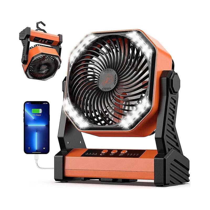 Portable Fan for Travel, 20000mah Rechargeable Battery Powered Fan, High-velocity Camping Fan