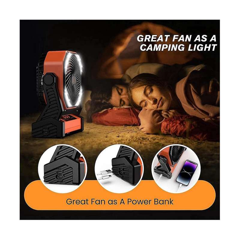 Portable Fan for Travel, 20000mah Rechargeable Battery Powered Fan, High-velocity Camping Fan