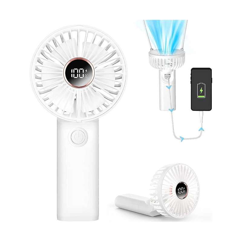 Portable Fan Handheld Fan, Neck Fan,quiet, Usb Charging Fan, Mobile Battery Function, Convenient To