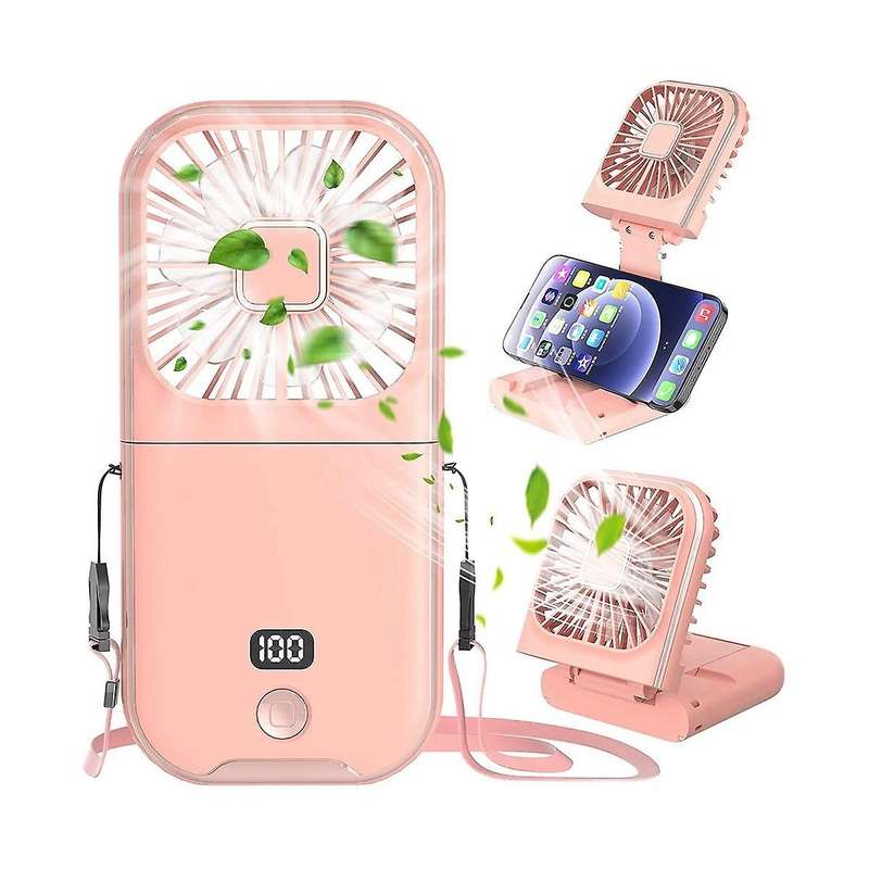 Portable Fan, Small Mini Fan 5 In 1 As Power Bank, 3000mah Battery Fan with 4 Speeds