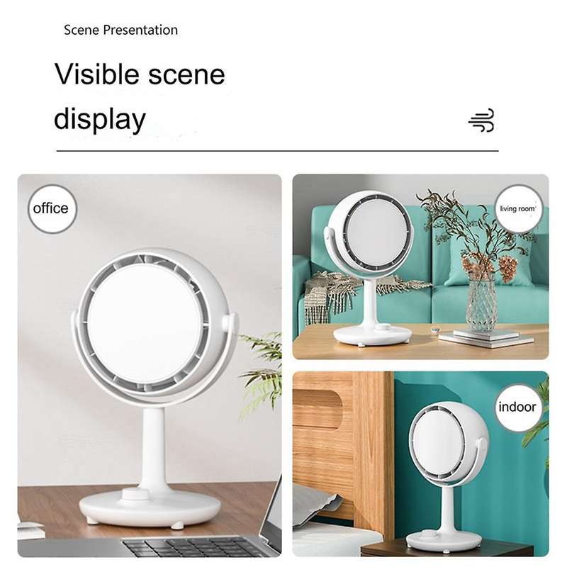 Portable Fan, Powerful Desktop Fan, USB Rechargeable Fan for Travel Indoor Outdoor