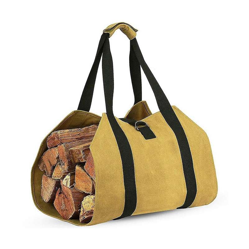 Portable Firewood Storage Bag Logging Transport Bag Field Log Storage Bag for Carrying Wood Indoor a
