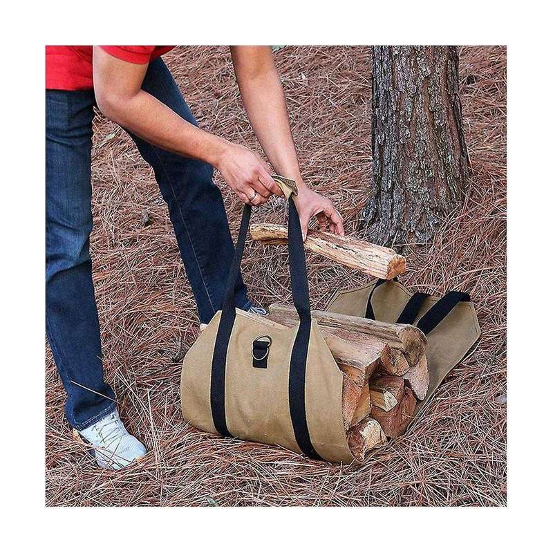 Portable Firewood Storage Bag Logging Transport Bag Field Log Storage Bag for Carrying Wood Indoor a