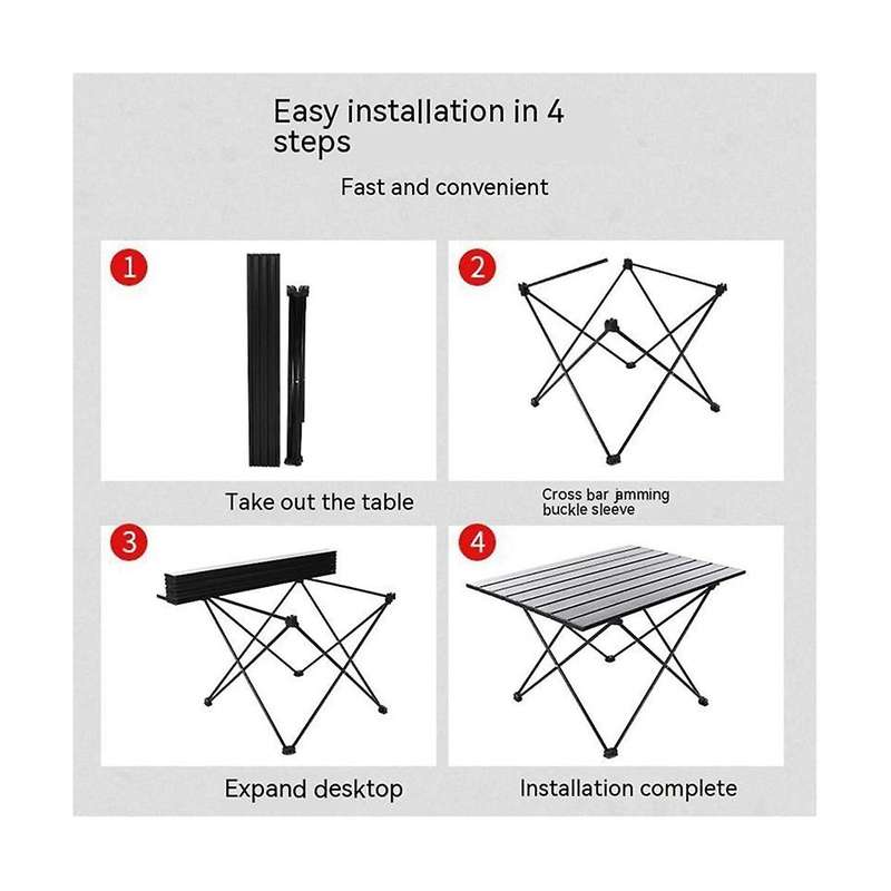 Portable Foldable Outdoor Table Aluminum Camping Picnic Hiking Fishing Picnic Supplies Folding Outd