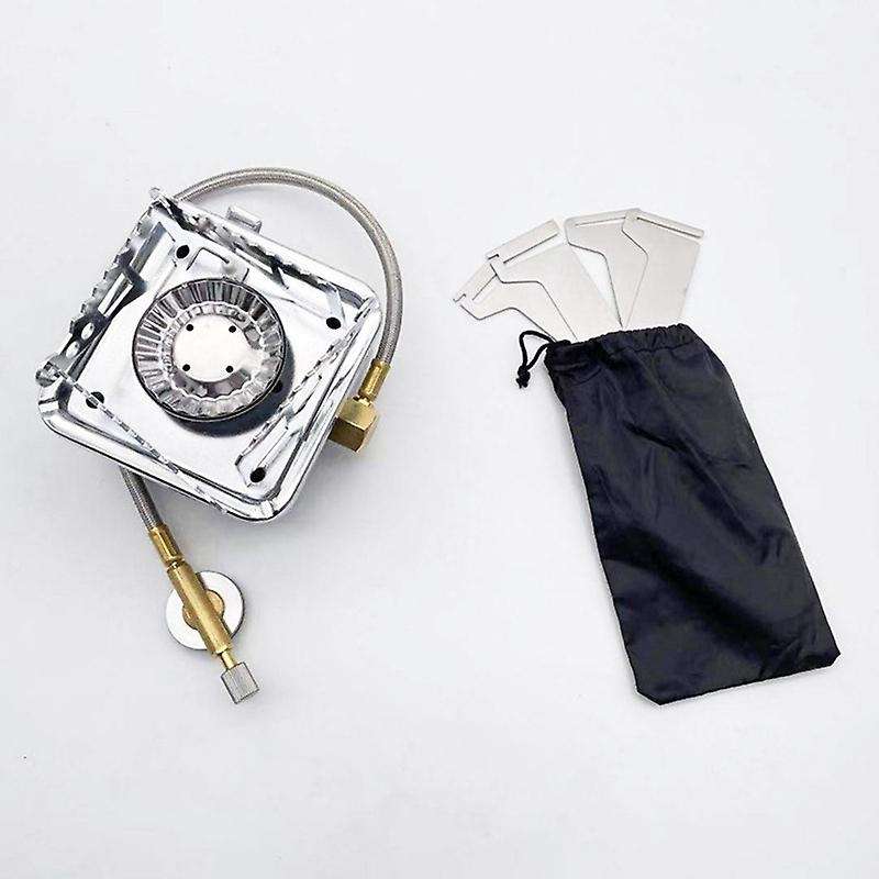 Portable Foldable Square Cooking Stove Outdoor Camping Combustor Cooker Cookware Travel Picnic Barbe