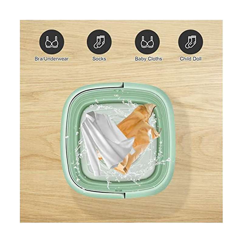 Portable Folding Mini Semi-automatic Washing Machine, Suitable for Baby Clothes, Underwear, Socks E
