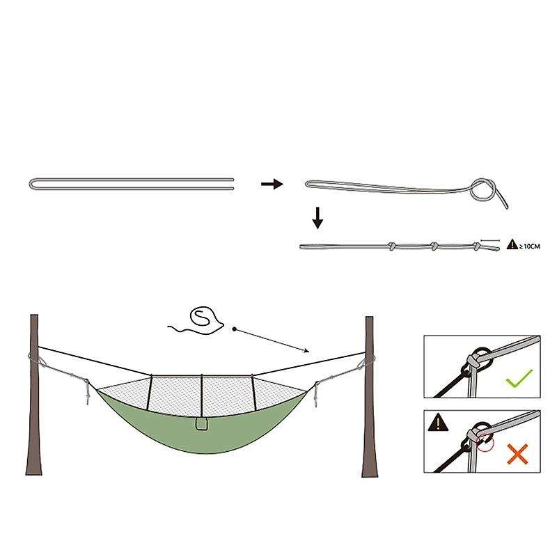 Portable Foldable Double Camping Hammock Mosquito Net Tree Hammocks Tent Travel Bed for Hiking Campi
