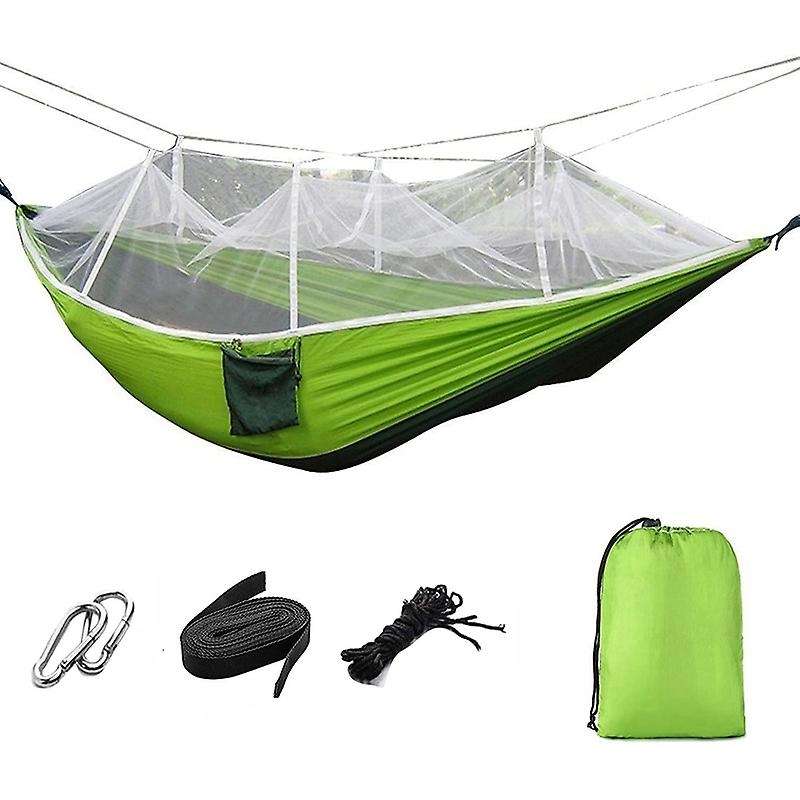 Portable Foldable Double Camping Hammock Mosquito Net Tree Hammocks Tent Travel Bed for Hiking Campi