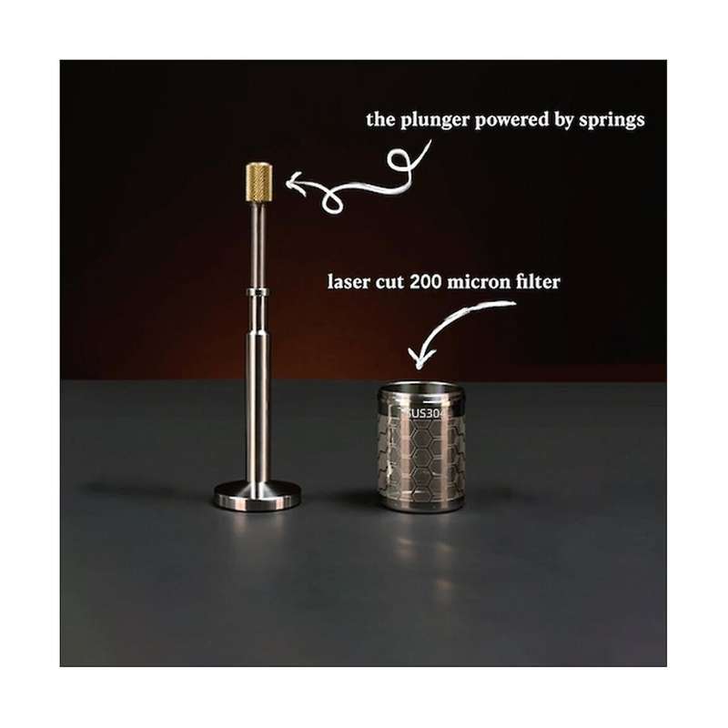 Portable French Coffee and Tea Final Press Maker Coffee Filter Reusable Full Bodied Coffee Press Mak