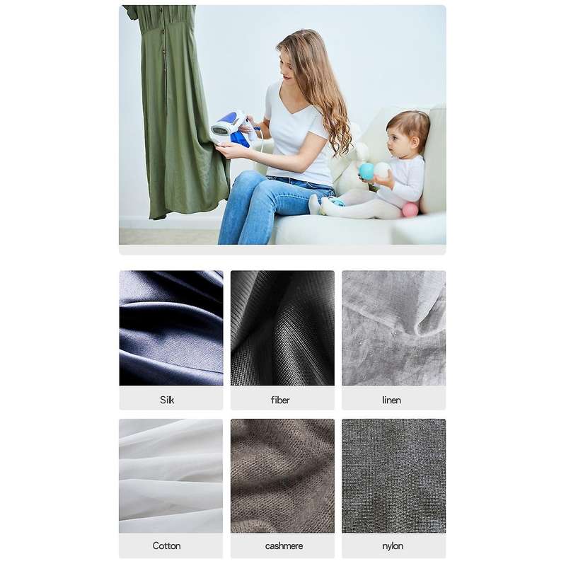 Portable for Clothes 1600W Travel Steamer Iron Handy Foldable Fabric Wrinkle Remover with EU Plug