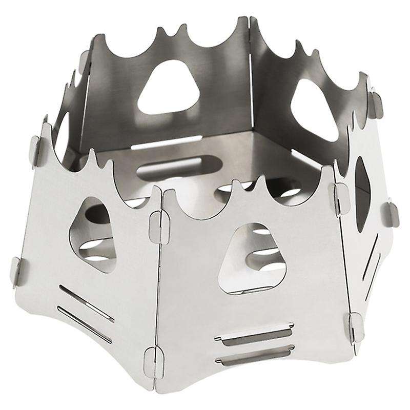 Portable Folding Wood Burning Camping Stoves Camping Wood Stove Hexagon for Outdoor Survival Cooking