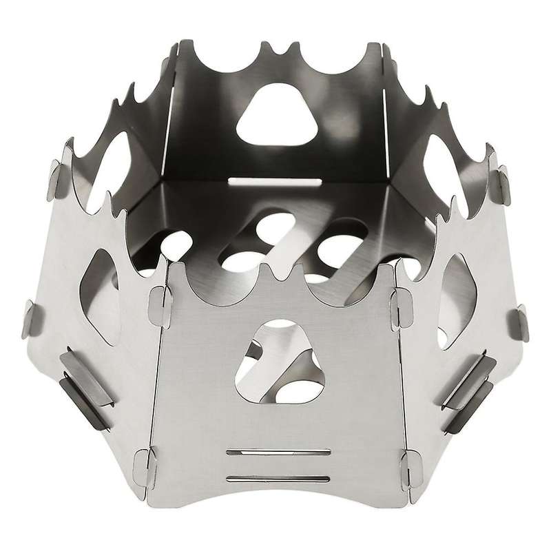 Portable Folding Wood Burning Camping Stoves Camping Wood Stove Hexagon for Outdoor Survival Cooking
