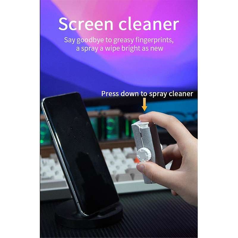 Portable Glasses Cleaner Tool Glasses Cleaning Microfiber Screen Cleaner Tool for Glasses Phone PC,