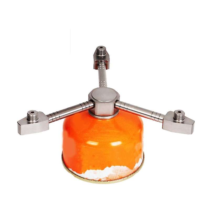 Portable Gas Stove Canister Connection Adapter 1 to 4 Burner Connector Tank Converter for Outdoor Hi