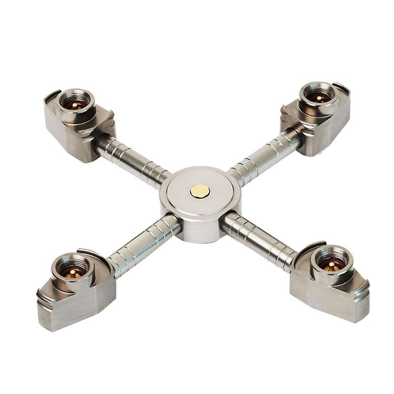 Portable Gas Stove Canister Connection Adapter 1 to 4 Burner Connector Tank Converter for Outdoor Hi