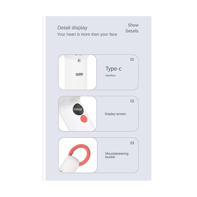 Portable Handheld Fan Usb Rechargeable Battery Adjustable Three-block Wind Speed Cooling Cooling De