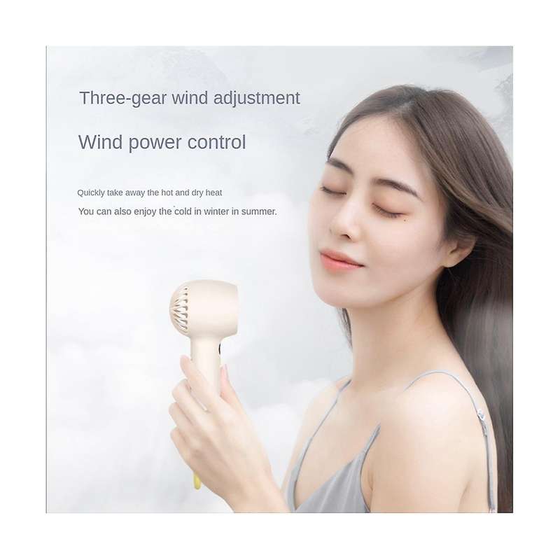 Portable Handheld Fan Usb Rechargeable Battery Adjustable Three-block Wind Speed Cooling Cooling De