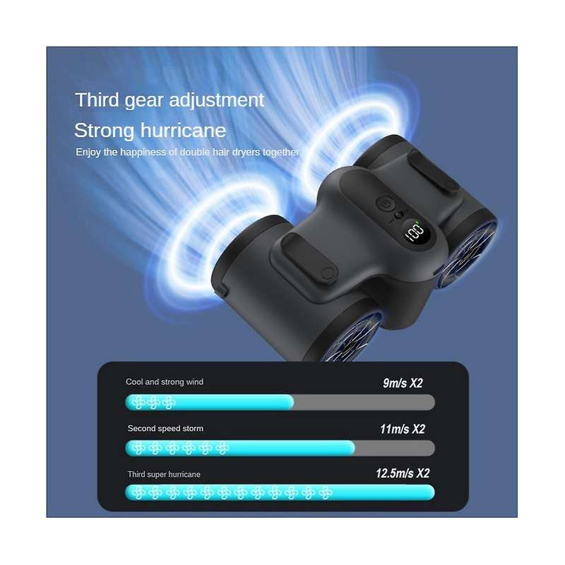 Portable Hanging Waist Fan with 10000mah Recharge Battery Ultra Quiet Wearable Electric Fan Handhel