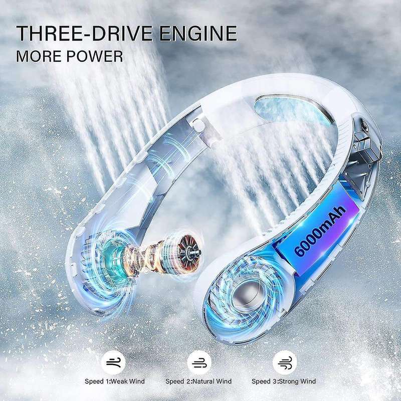 Portable Hanging Neck Air Conditioner Fan Semiconductor Cooling Neck Fan, 4000mah Wearable Air Condi