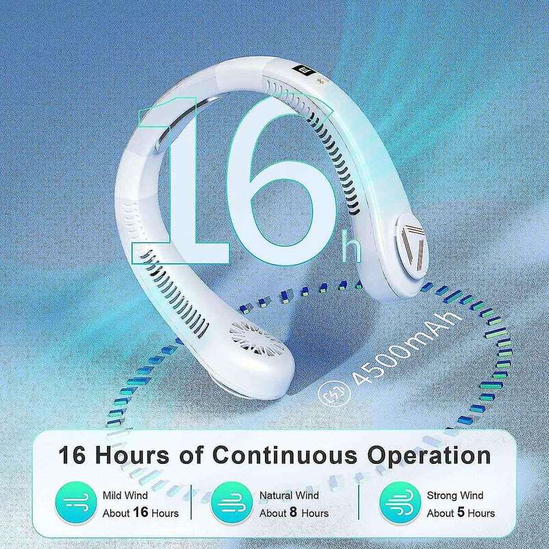 Portable Hanging Neck Air Conditioner Fan Semiconductor Cooling Neck Fan, 4000mah Wearable Air Condi