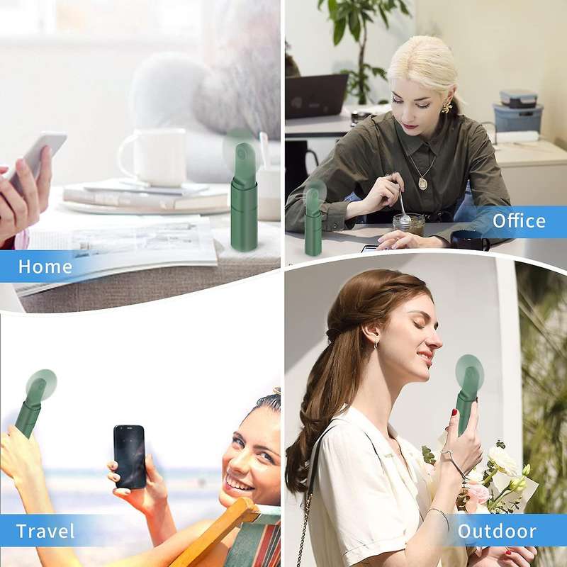 Portable Handheld Fan, Powerful Personal Mini Fan Hand Fan 2 Speed Adjustable USB Rechargeable for H