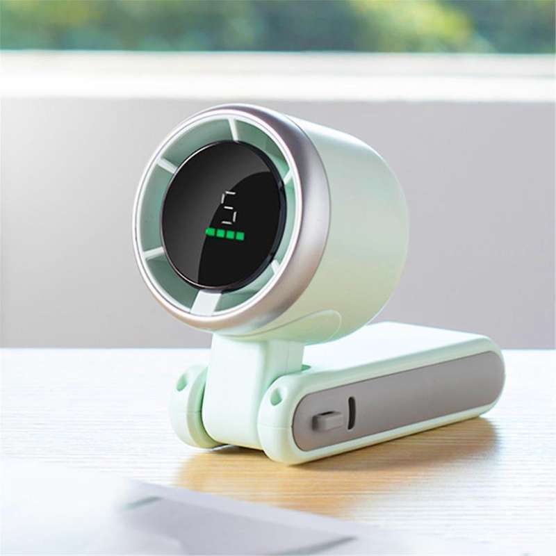 Portable Handheld Mini Fan, Foldable Powerful Winds Turbo Fan, USB Rechargeable Personal Fan with S