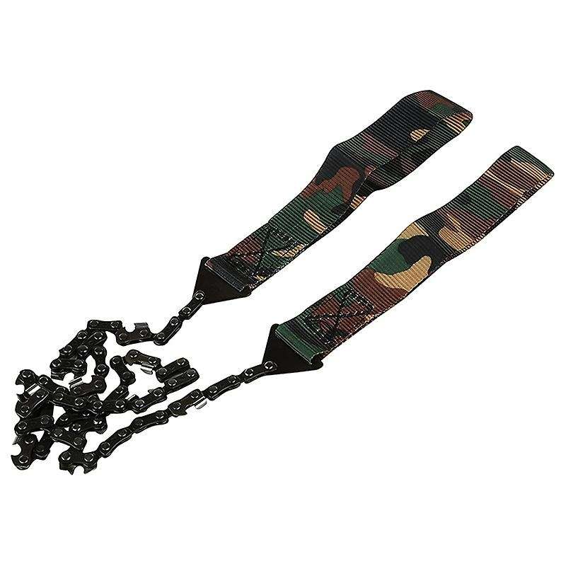 Portable Hand Saw Emergency Survival Chain Saw with Camouflage Bag for Camping Hunting Hiking