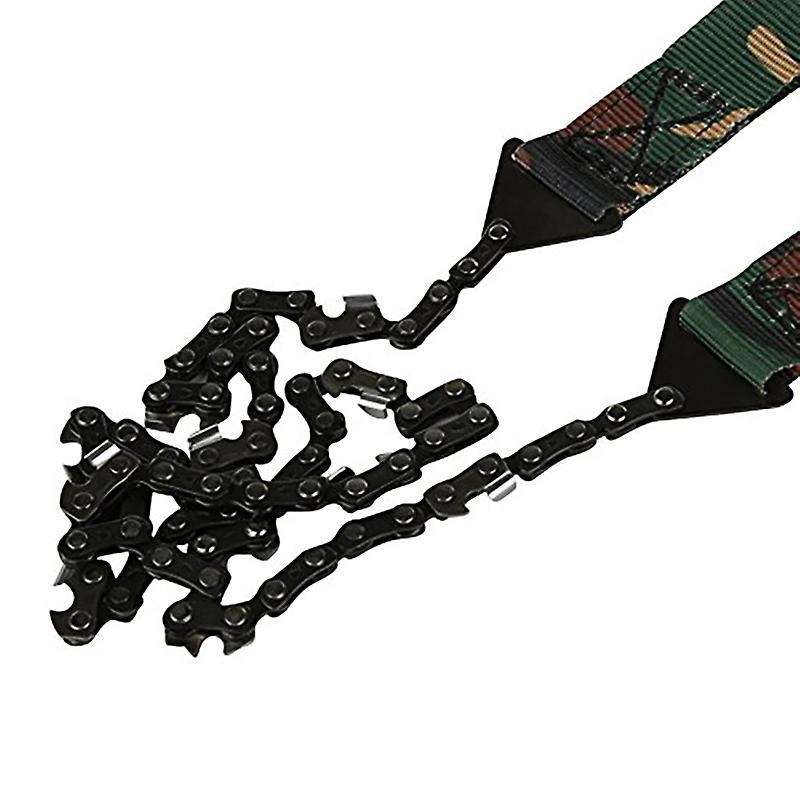 Portable Hand Saw Emergency Survival Chain Saw with Camouflage Bag for Camping Hunting Hiking