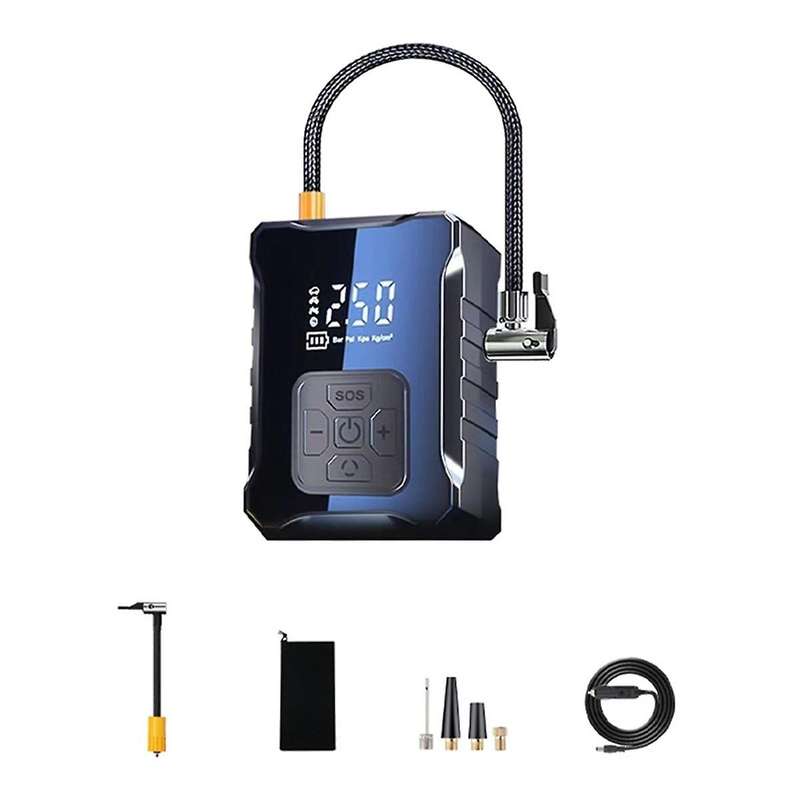 Portable Inflation Pump Car Air Compressor Electric Tire Inflator Pump for Motorcycle Bicycle Boat A