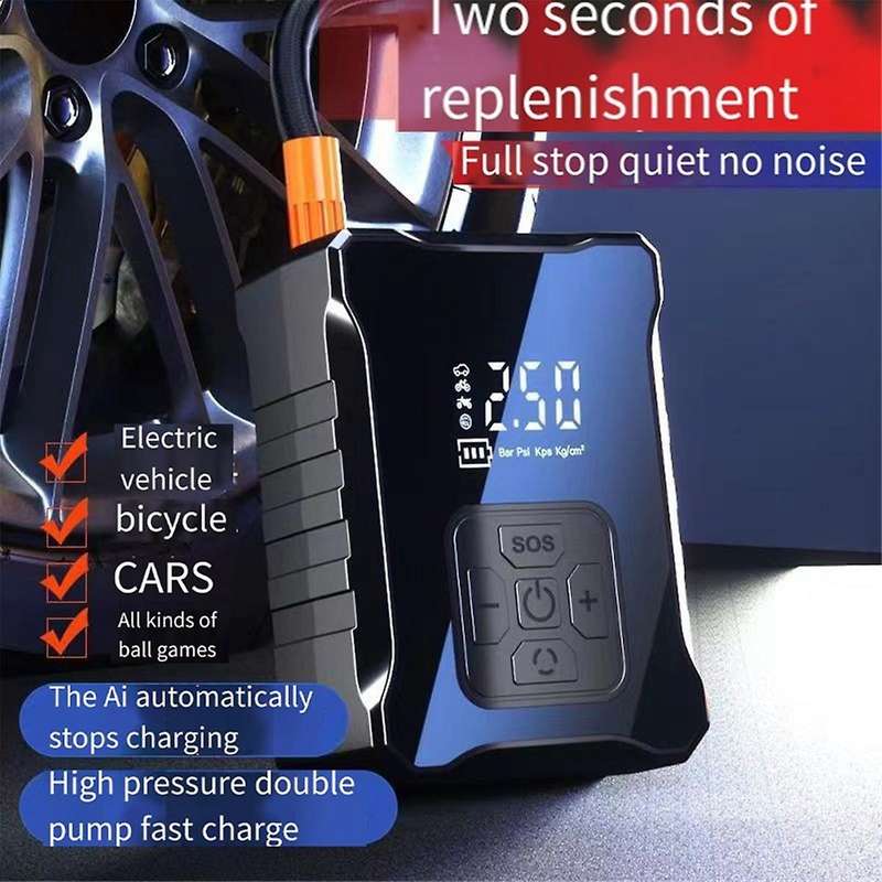 Portable Inflation Pump Car Air Compressor Electric Tire Inflator Pump for Motorcycle Bicycle Boat A