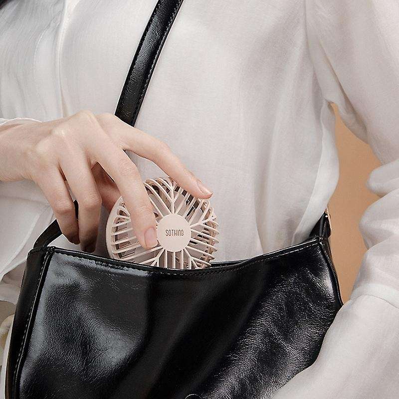 Portable Makeup Mirror, Portable Mini Mirror with Light, Silent Fan, Foldable Mirror