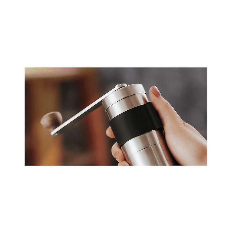 Portable Manual Coffee Grinder - Higher Hardness Conical Ceramic Burrs Stainless Steel Hand with Fi