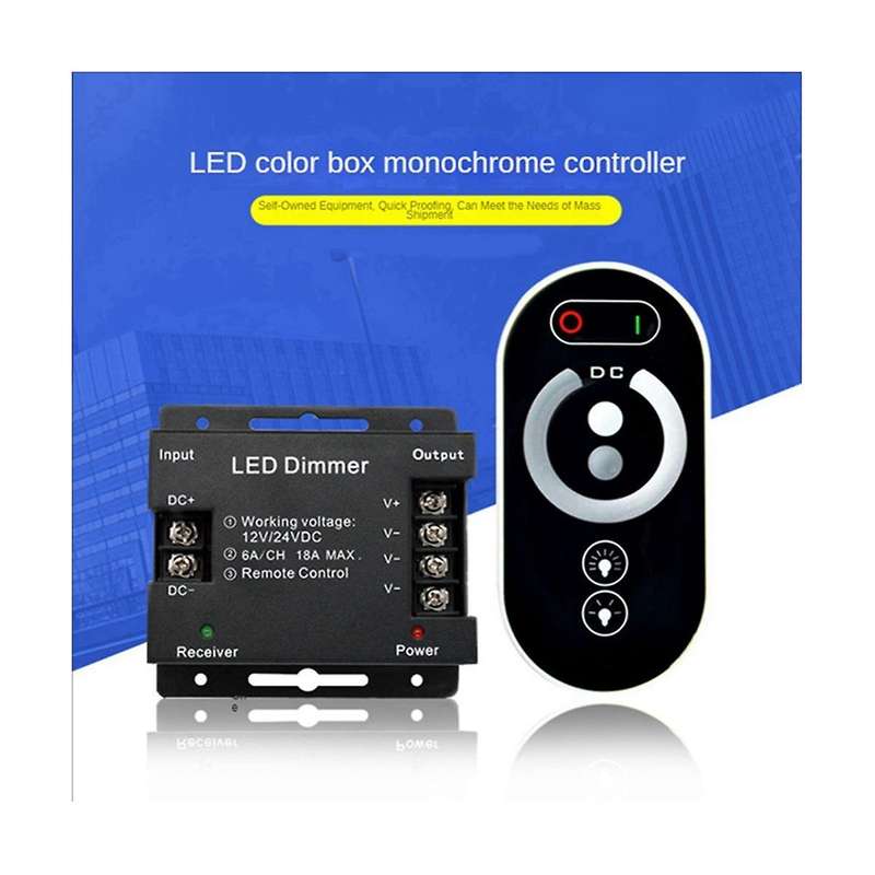 Portable Led Touch Dimming Controller 6 Keys Rf Wireless Remote Control Led Monochrome Strip Light