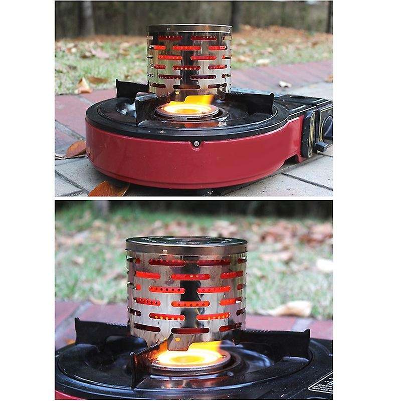 Portable Mini Camping Heater Cover Outdoor Gas Stove Cap Warmer Heater Stainless Steel Warming Stove