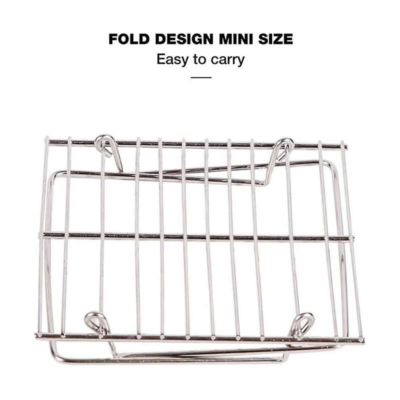 Portable Mini Camping Grill Folding Campfire Grill, Suitable for Travel and Survival Expanded Size: