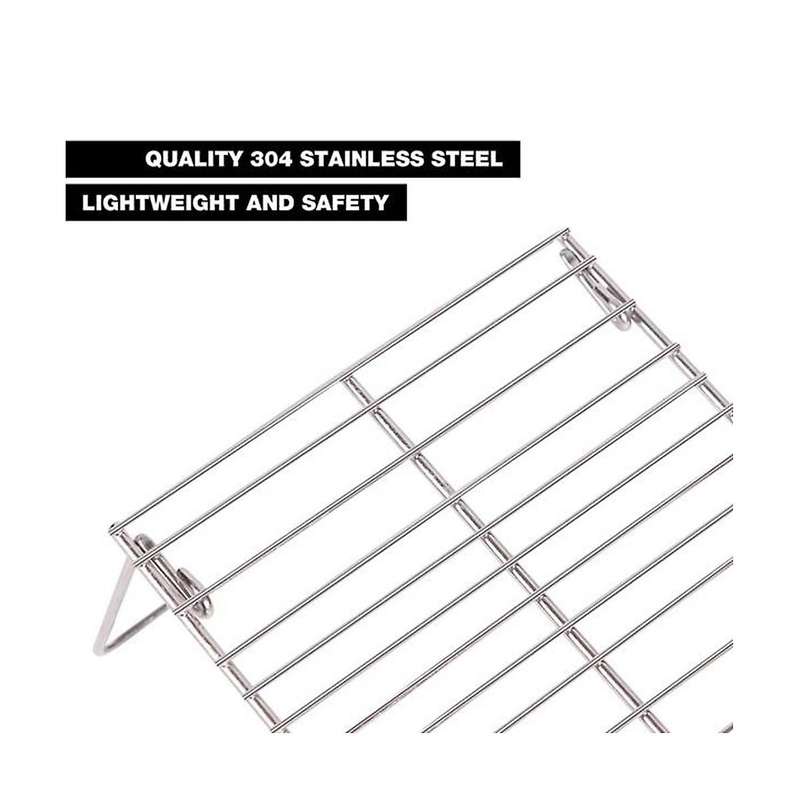 Portable Mini Camping Grill Folding Campfire Grill, Suitable for Travel and Survival Expanded Size: