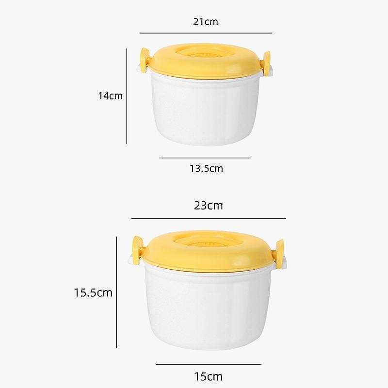 Portable Microwave Oven Rice Cooker Multifunctional Steamer 2800Ml Insulation Lunch Box Steaming Ute