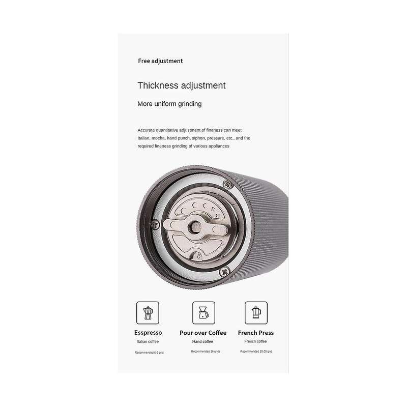 Portable Manual Coffee Grinder Espresso Coffee Bean Grinder Stainless Steel Burr Grinders Handmade