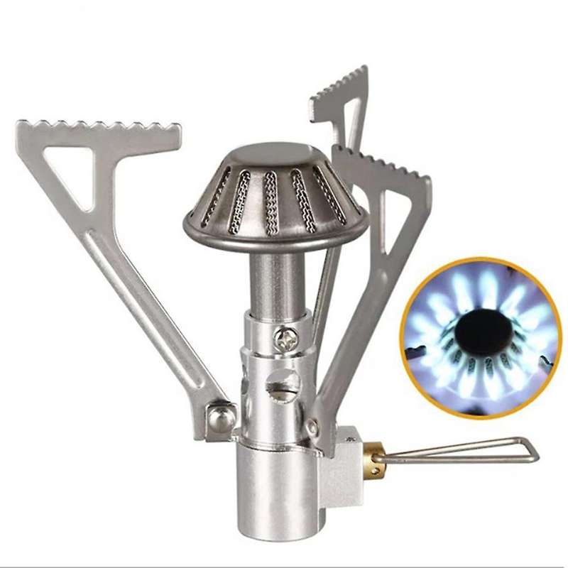 Portable Metal Stainless Steel Gas Stove Lamp Stove with Grill Outdoor Camping Outdoor Picnic Cookin