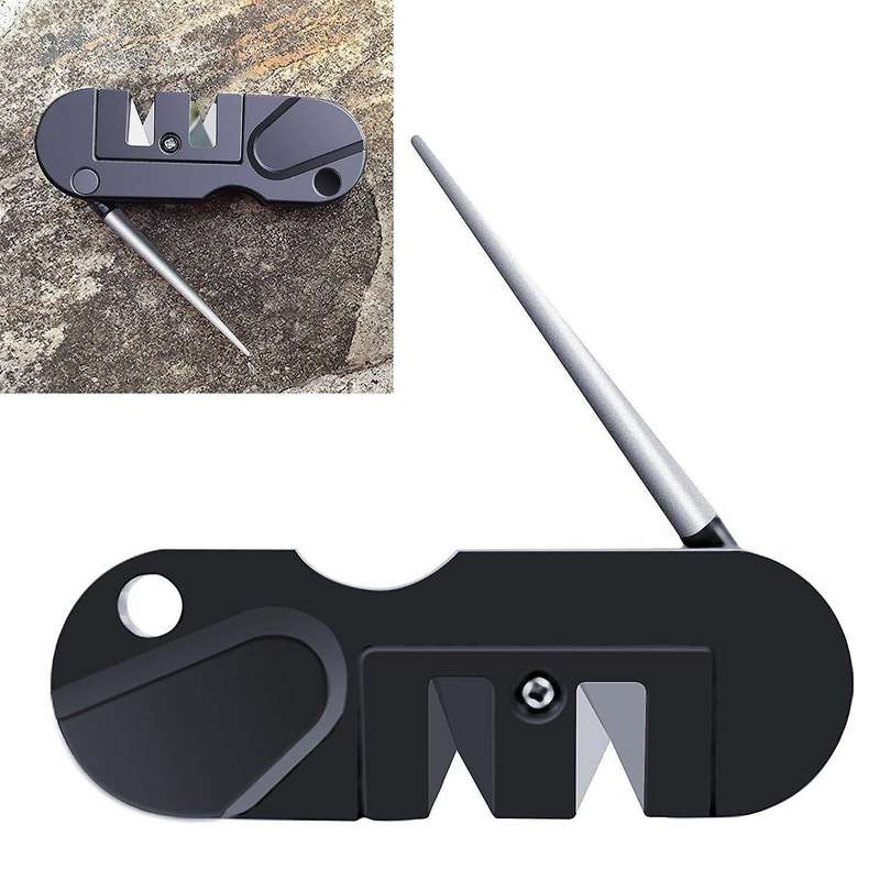 Portable Mini Knife Multifunction Sharpener, Steel Outdoor Mini Tool Sharpener