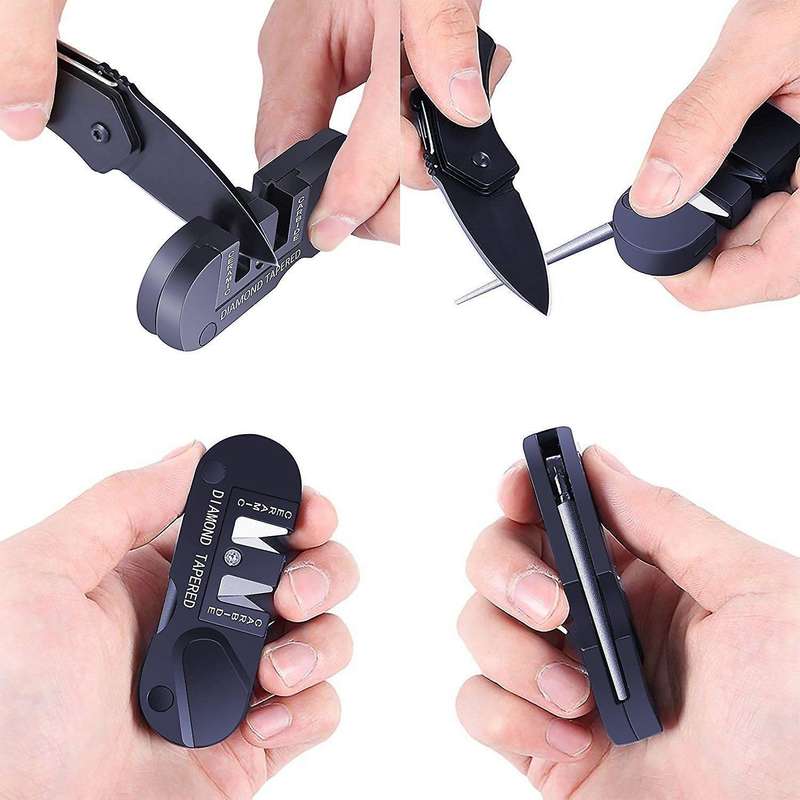 Portable Mini Knife Multifunction Sharpener, Steel Outdoor Mini Tool Sharpener