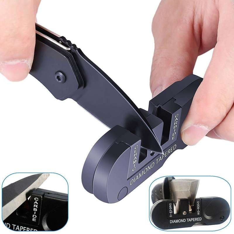 Portable Mini Knife Multifunction Sharpener, Steel Outdoor Mini Tool Sharpener