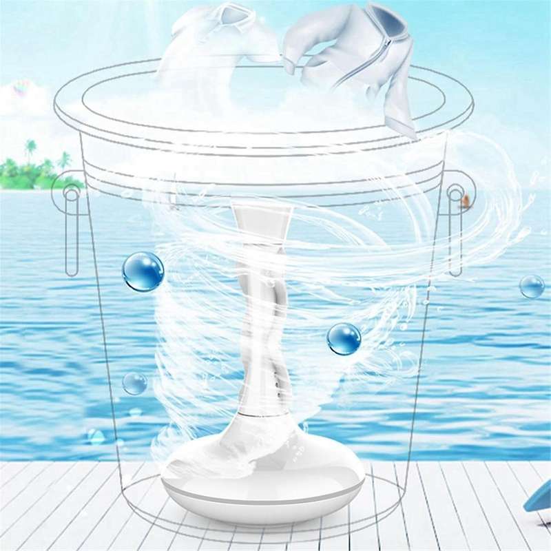 Portable Mini Washing Machine Rotating Ultrasonic Turbine Washer Cleaner for Laundry Camping Travel