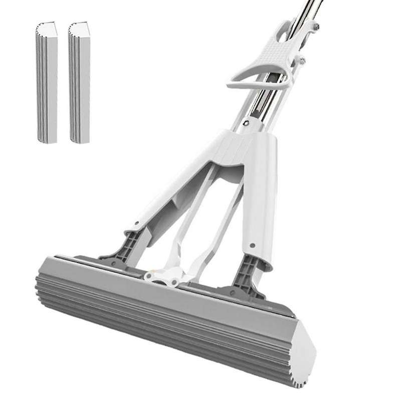 Portable Mini Mop Self-Squeeze Sponge Roller Mop Super Absorbent Roller Mop Wet and Dry Cleaning Too