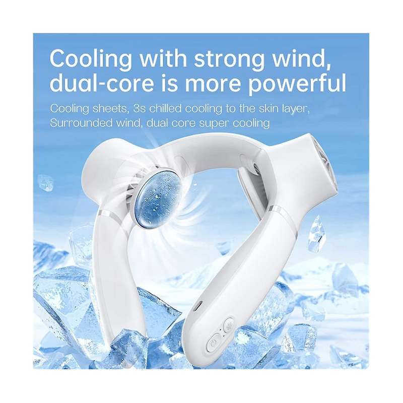 Portable Neck Fan 360wrap-around Cooling Fan 4000mah Rechargeable Fan 3-speeds Setting for Travel